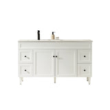 Harrington Floor PVC Cabinet Vanity 1500mm (Single Bowl/Double Bowl) (Matte White) Poseidon