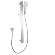 Chrome Shower Rail with Handheld Shower Aquaperla