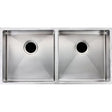 Handmade Stainless Steel Chrome Double Bowl Kitchen Sink 1.2mm (Top/Flush/Undermount) 860*440*200mm Aquaperla