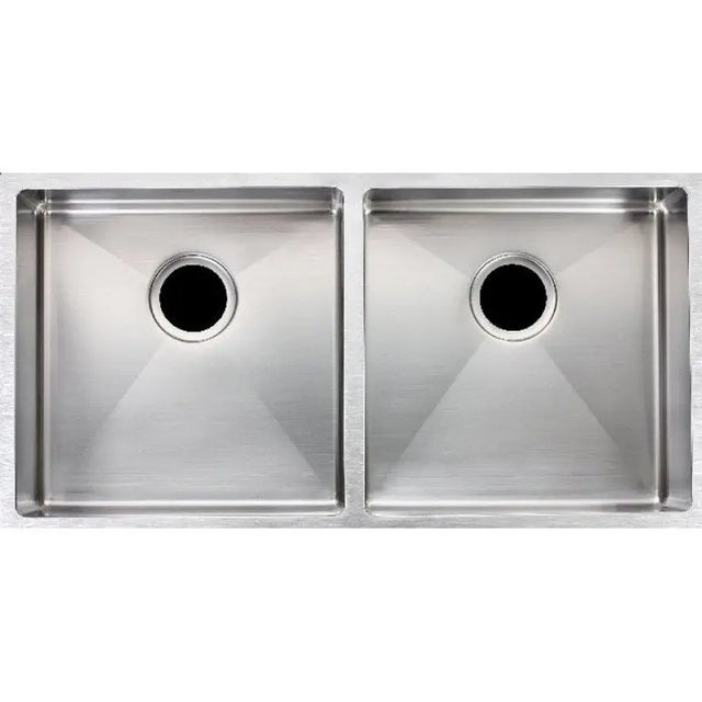 Handmade Stainless Steel Chrome Double Bowl Kitchen Sink 1.2mm (Top/Flush/Undermount) 860*440*200mm Aquaperla