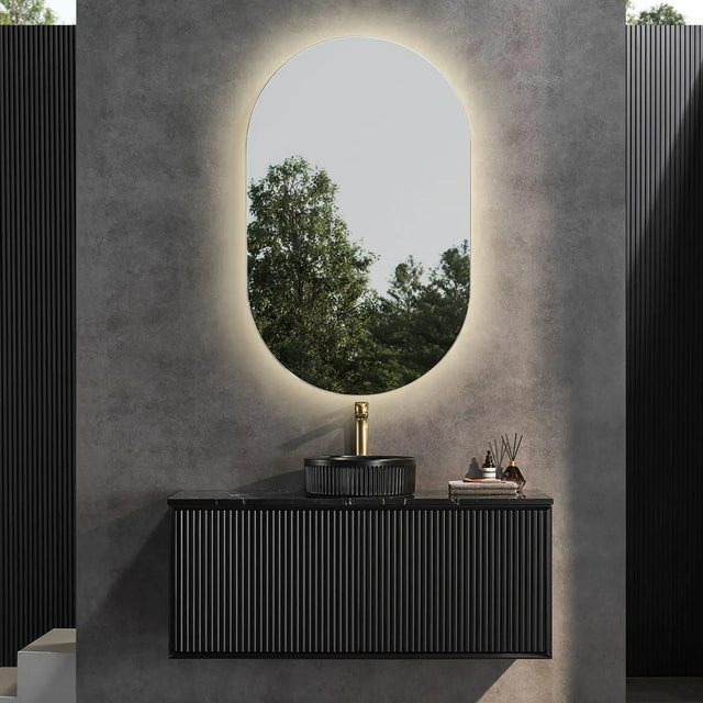 Kirribilli Wall Hung PVC Cabinet 1200mm Matte Black (Single/Double Bowl) - Clearance Poseidon