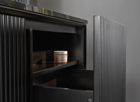 Kirribilli Wall Hung PVC Cabinet 1200mm Matte Black (Single/Double Bowl) - Clearance Poseidon