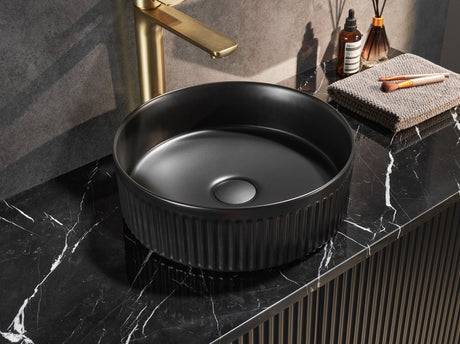 Kirribilli Wall Hung PVC Cabinet 1200mm Matte Black (Single/Double Bowl) - Clearance Poseidon