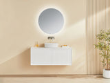 Kirribilli Wall Hung PVC Cabinet 1200mm Matte White (Single/Double Bowl) - Clearance Poseidon