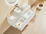Kirribilli Wall Hung PVC Cabinet 1200mm Matte White (Single/Double Bowl) - Clearance Poseidon