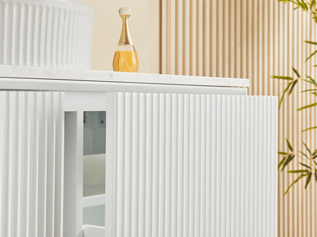 Kirribilli Wall Hung PVC Cabinet 1200mm Matte White (Single/Double Bowl) - Clearance Poseidon