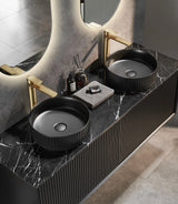 Kirribilli Wall Hung PVC Cabinet Matte Black 1500mm (Single/Double Bowl) - Clearance Poseidon