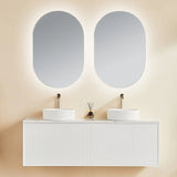 Kirribilli Wall Hung PVC Cabinet Matte White 1500mm (Single/Double Bowl) - Clearance Poseidon