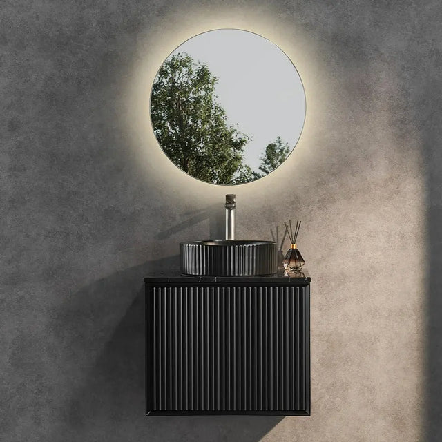 Kirribilli Wall Hung PVC Cabinet 600mm (Matte Black) - Clearance Poseidon