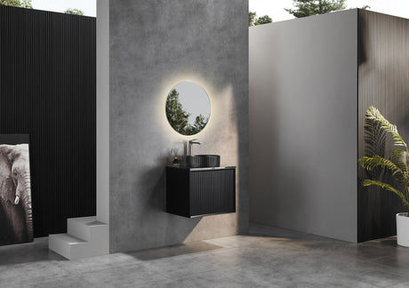 Kirribilli Wall Hung PVC Cabinet 600mm (Matte Black) - Clearance Poseidon