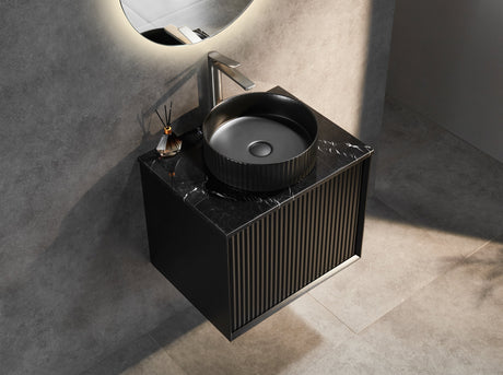 Kirribilli Wall Hung PVC Cabinet 600mm (Matte Black) - Clearance Poseidon