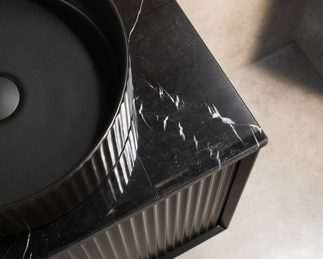 Kirribilli Wall Hung PVC Cabinet 600mm (Matte Black) - Clearance Poseidon