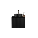 Kirribilli Wall Hung PVC Cabinet 600mm (Matte Black) - Clearance Poseidon