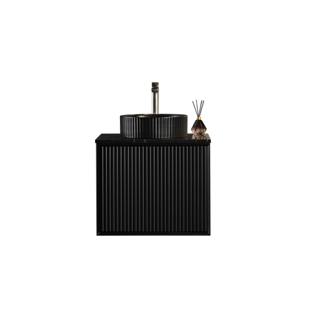 Kirribilli Wall Hung PVC Cabinet 600mm (Matte Black) - Clearance Poseidon