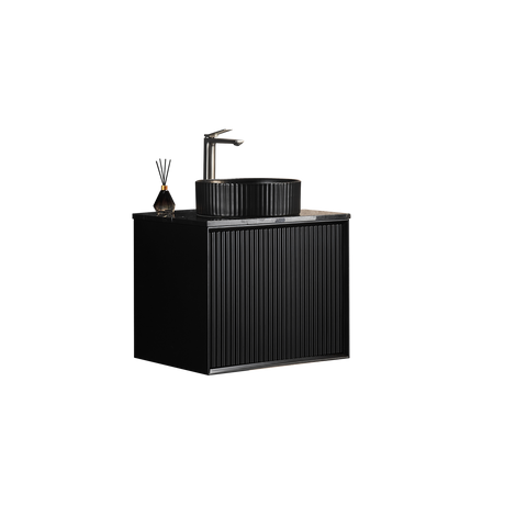 Kirribilli Wall Hung PVC Cabinet 600mm (Matte Black) - Clearance Poseidon