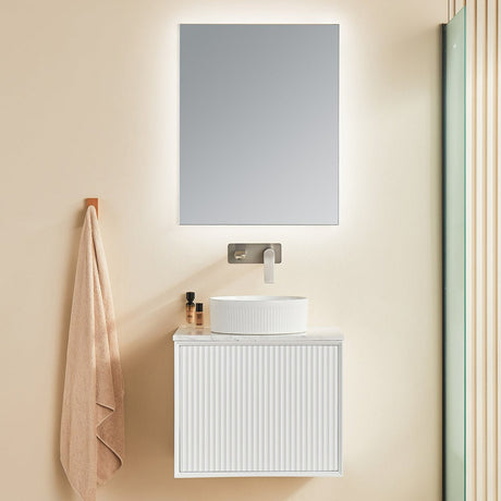 Kirribilli Wall Hung PVC Cabinet 600mm (Matte White) - Clearance Poseidon