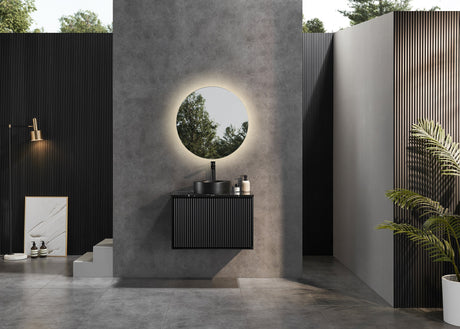 Kirribilli Wall Hung PVC Cabinet 750mm (Matte Black) - Clearance Poseidon