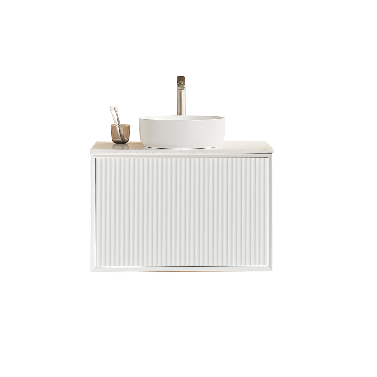 Kirribilli Wall Hung PVC Cabinet 750mm (Matte White) - Clearance Poseidon