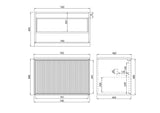 Kirribilli Wall Hung PVC Cabinet 750mm (Matte Black) - Clearance Poseidon