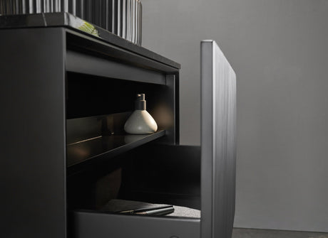 Kirribilli Wall Hung PVC Cabinet 900mm (Matte Black) - Clearance Poseidon