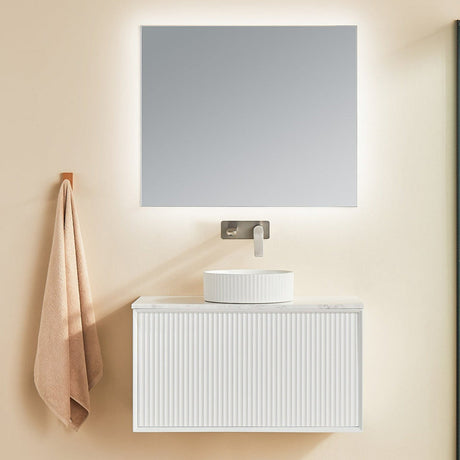 Kirribilli Wall Hung PVC Cabinet 900mm (Matte White) - Clearance Poseidon