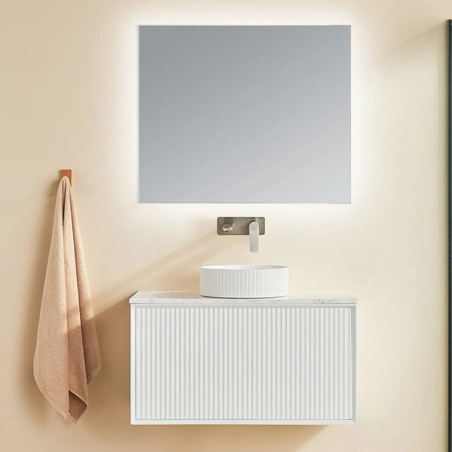 Kirribilli Wall Hung PVC Cabinet 900mm (Matte White) - Clearance Poseidon