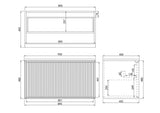 Kirribilli Wall Hung PVC Cabinet 900mm (Matte Black) - Clearance Poseidon
