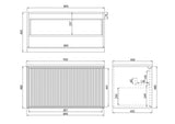 Kirribilli Wall Hung PVC Cabinet 900mm (Matte White) - Clearance Poseidon