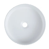 Cora 36 Counter-Top Fluted Round Basin- Matt White mercioaustralia