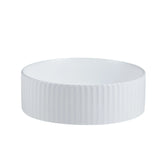 Cora 36 Counter-Top Fluted Round Basin- Matt White mercioaustralia