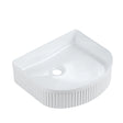 Cora 40 Counter-Top Fluted Arch Basin - Gloss White mercioaustralia