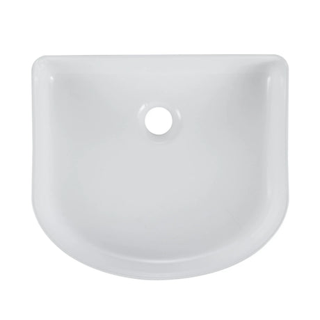 Cora 40 Counter-Top Fluted Arch Basin - Gloss White mercioaustralia