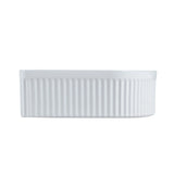 Cora 40 Counter-Top Fluted Arch Basin - Gloss White mercioaustralia