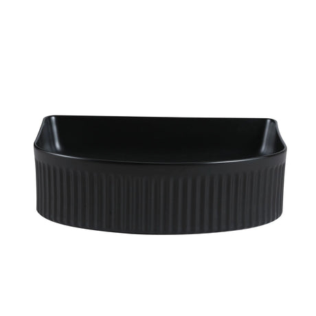Cora 40 Counter-Top Fluted Arch Basin - Matt Black mercioaustralia