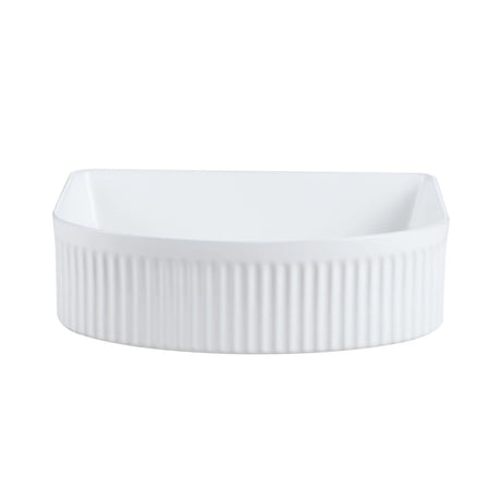 Cora 40 Counter-Top Fluted Arch Basin - Matt White mercioaustralia