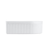 Cora 40 Counter-Top Fluted Arch Basin - Matt White mercioaustralia