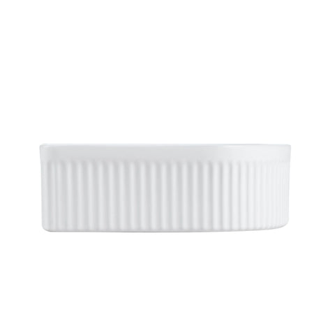 Cora 40 Counter-Top Fluted Arch Basin - Matt White mercioaustralia