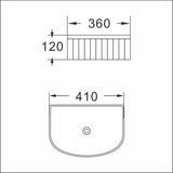 Cora 40 Counter-Top Fluted Arch Basin - Matt White mercioaustralia