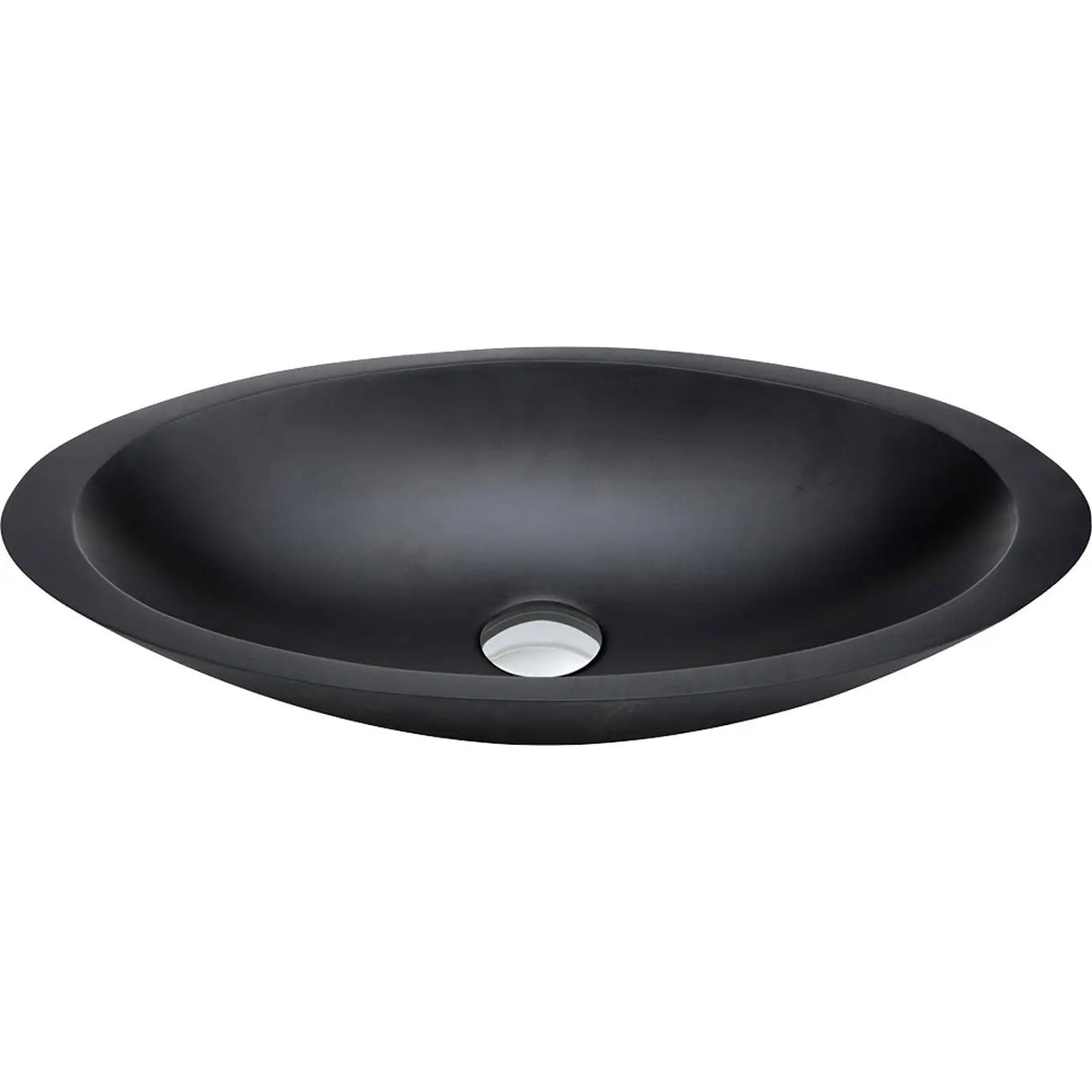 Bahama Solid Surface Above Counter Basin, Matte Black fienza