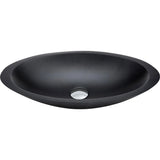 Bahama Solid Surface Above Counter Basin, Matte Black fienza