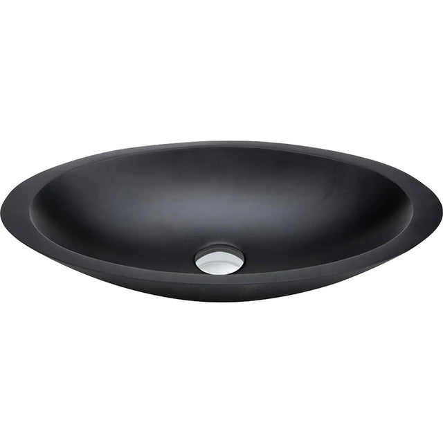 Bahama Solid Surface Above Counter Basin, Matte Black fienza