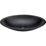 Bahama Solid Surface Above Counter Basin, Matte Black fienza