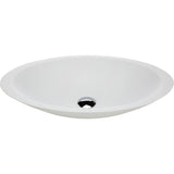 Bahama Solid Surface Above Counter Basin, Matte White fienza