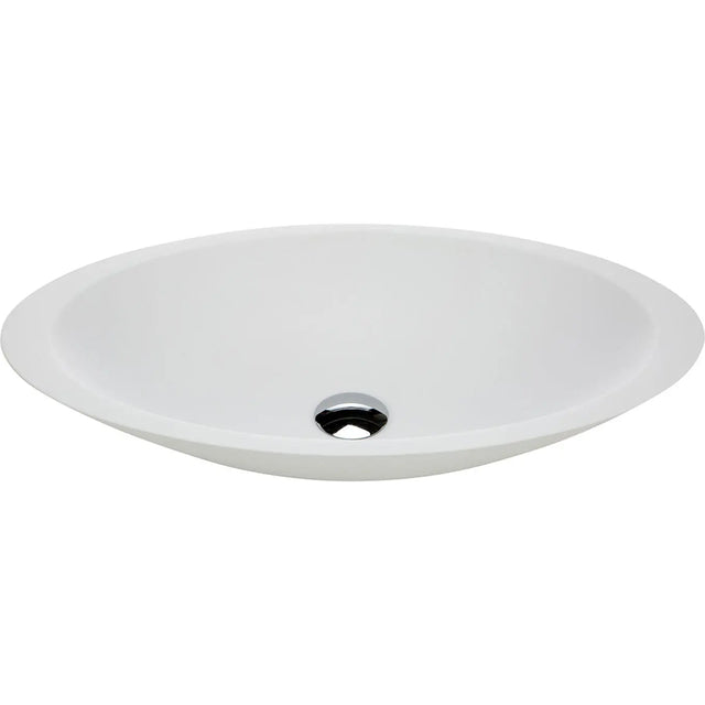 Bahama Solid Surface Above Counter Basin, Matte White fienza