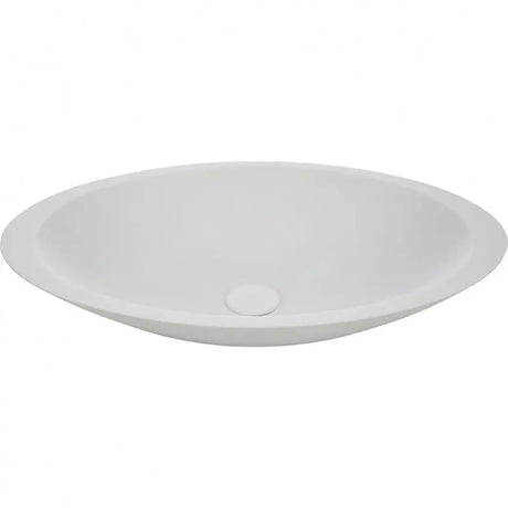 Bahama Solid Surface Above Counter Basin, Matte White fienza
