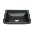 Classique 420 Solid Surface Above Counter Basin, Matte Black fienza
