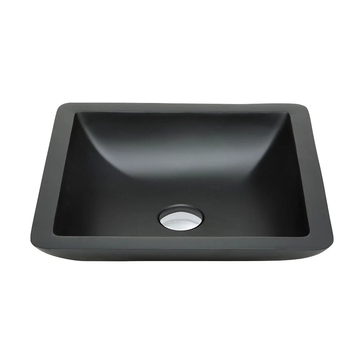 Classique 420 Solid Surface Above Counter Basin, Matte Black fienza