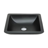 Classique 420 Solid Surface Above Counter Basin, Matte Black fienza