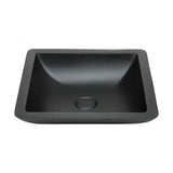 Classique 420 Solid Surface Above Counter Basin, Matte Black fienza