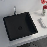 Classique 420 Solid Surface Above Counter Basin, Matte Black fienza